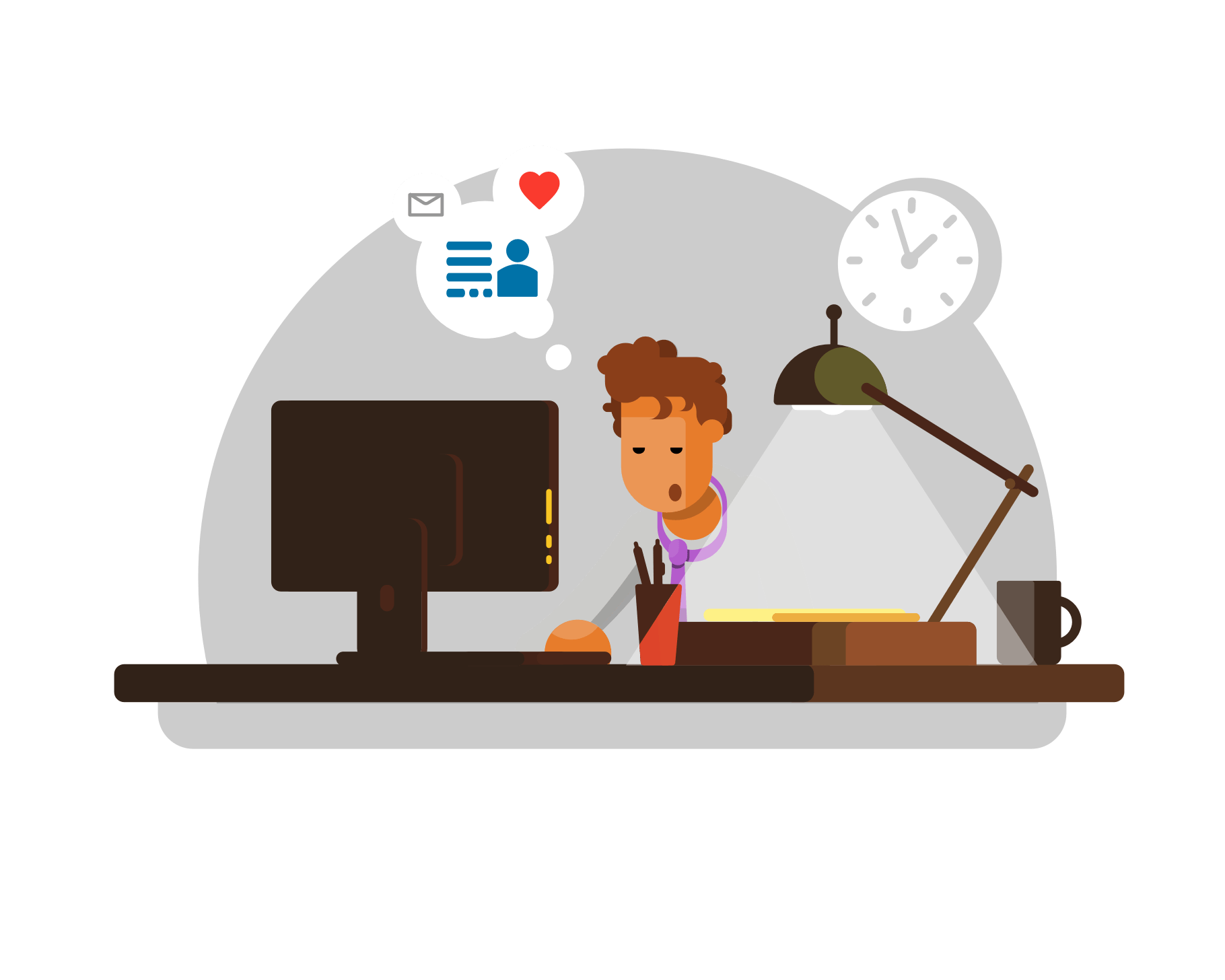 feelings clipart worried