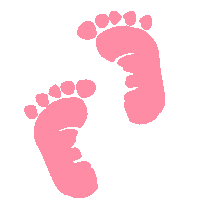 footprint clipart baby girl