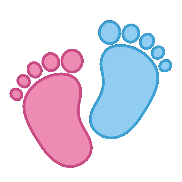 Foot clipart baby shower. Pink and blue feet