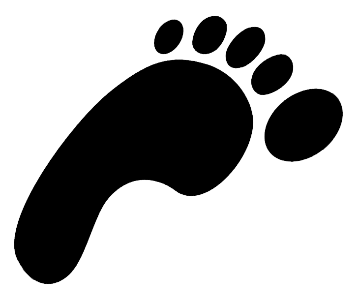 footprint clipart runner