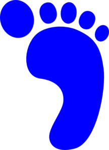 feet clipart blue foot