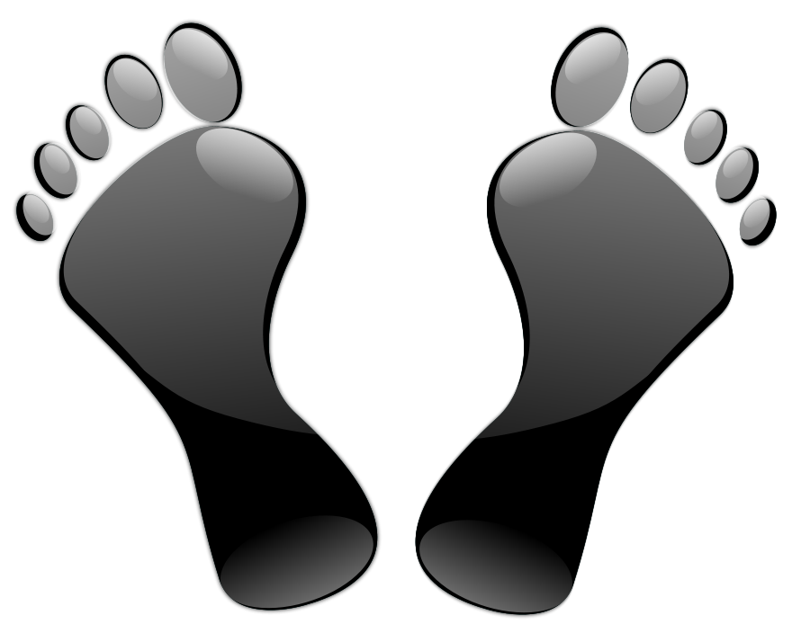 foot clipart baby heart