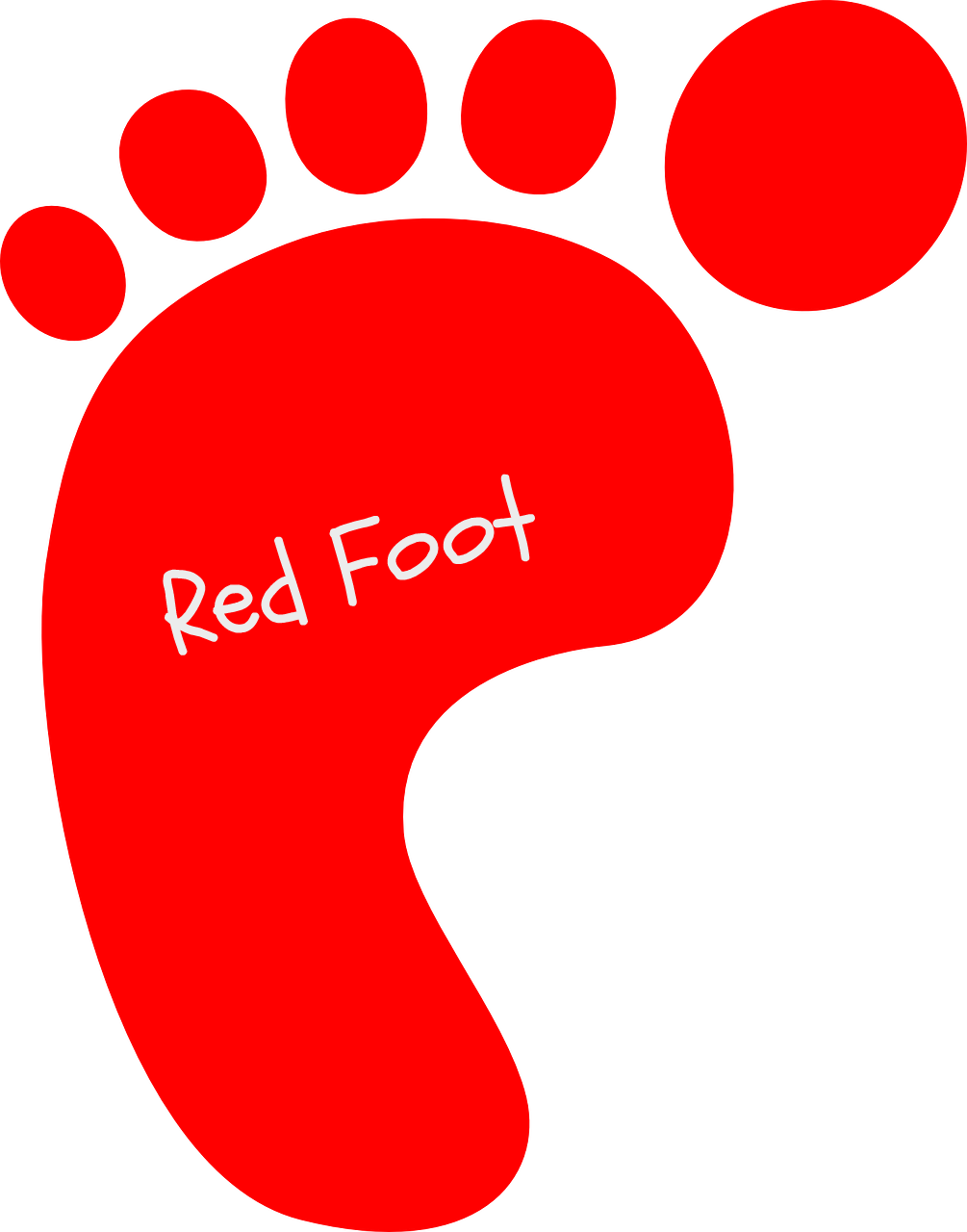 outline clipart foot