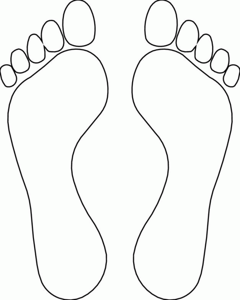 feet clipart coloring page