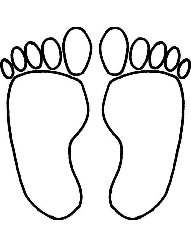 foot clipart coloring page