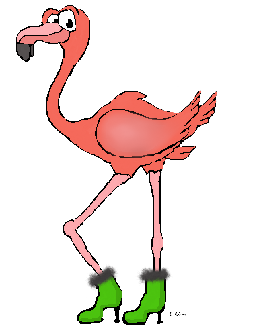 feet clipart flamingo