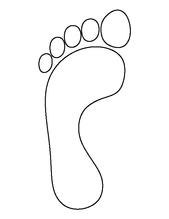 Foot print drawing at. Footprint clipart blank