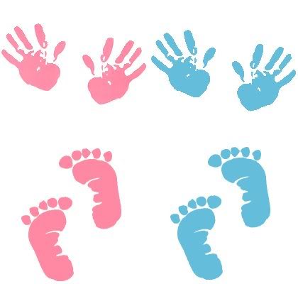 Handprint clipart footprint. Baby feet hand and