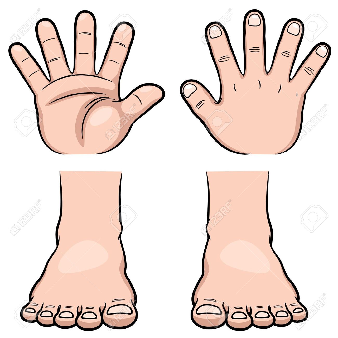 Handprint clipart hand foot. Hands and feet free