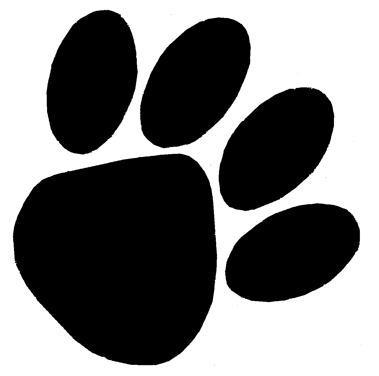 paws clipart black and white