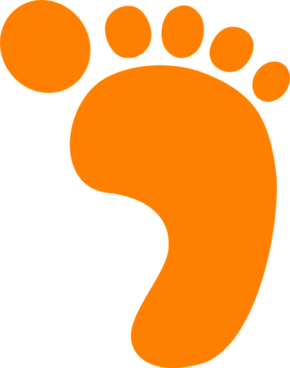 feet clipart orange