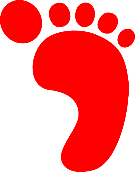 foot clipart red