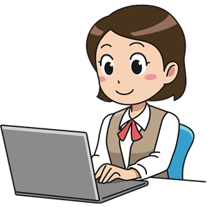 female clipart computer