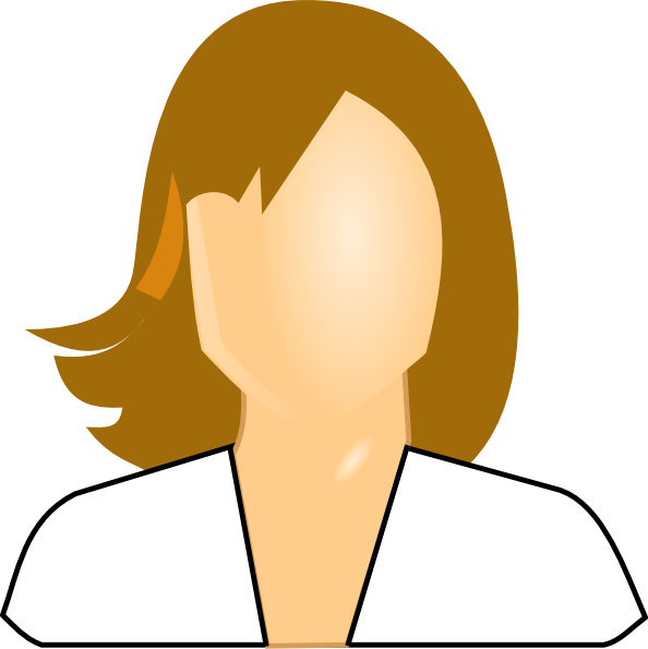 Female clipart customer. User icon white shirt