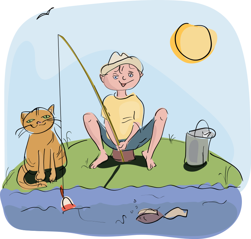 female clipart fisherman