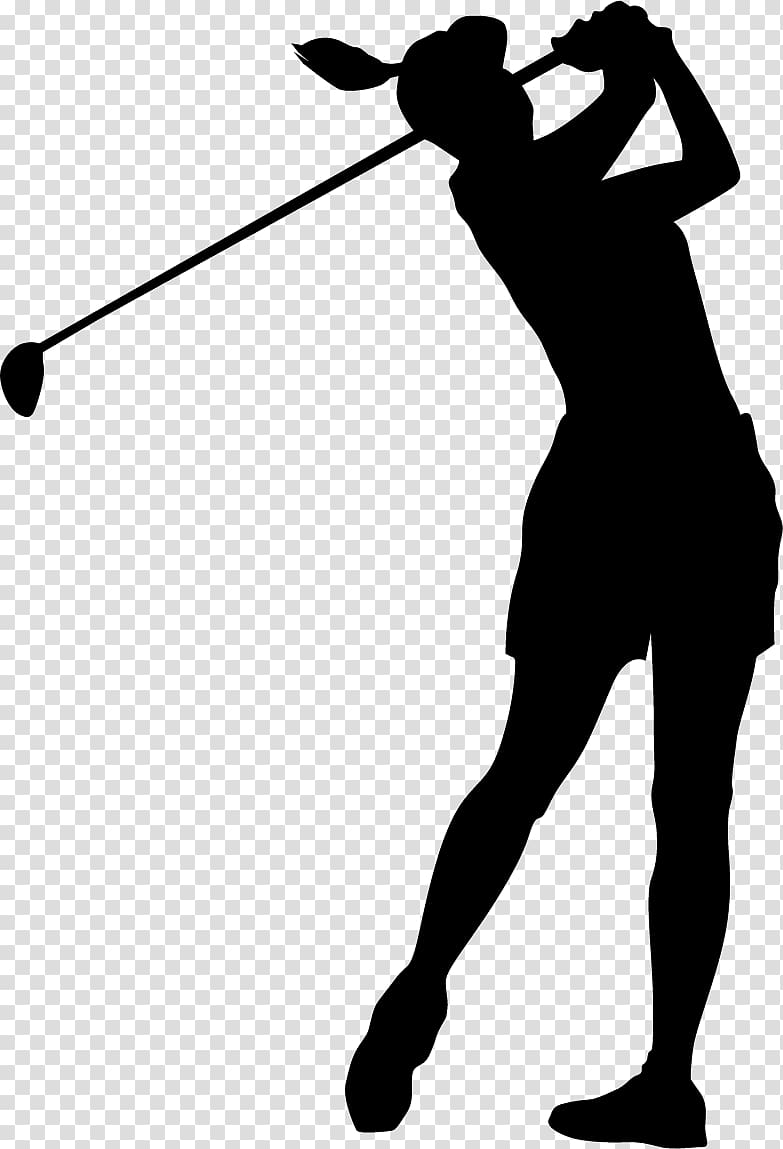 Golf clipart female golfer. Silhouette of person playing