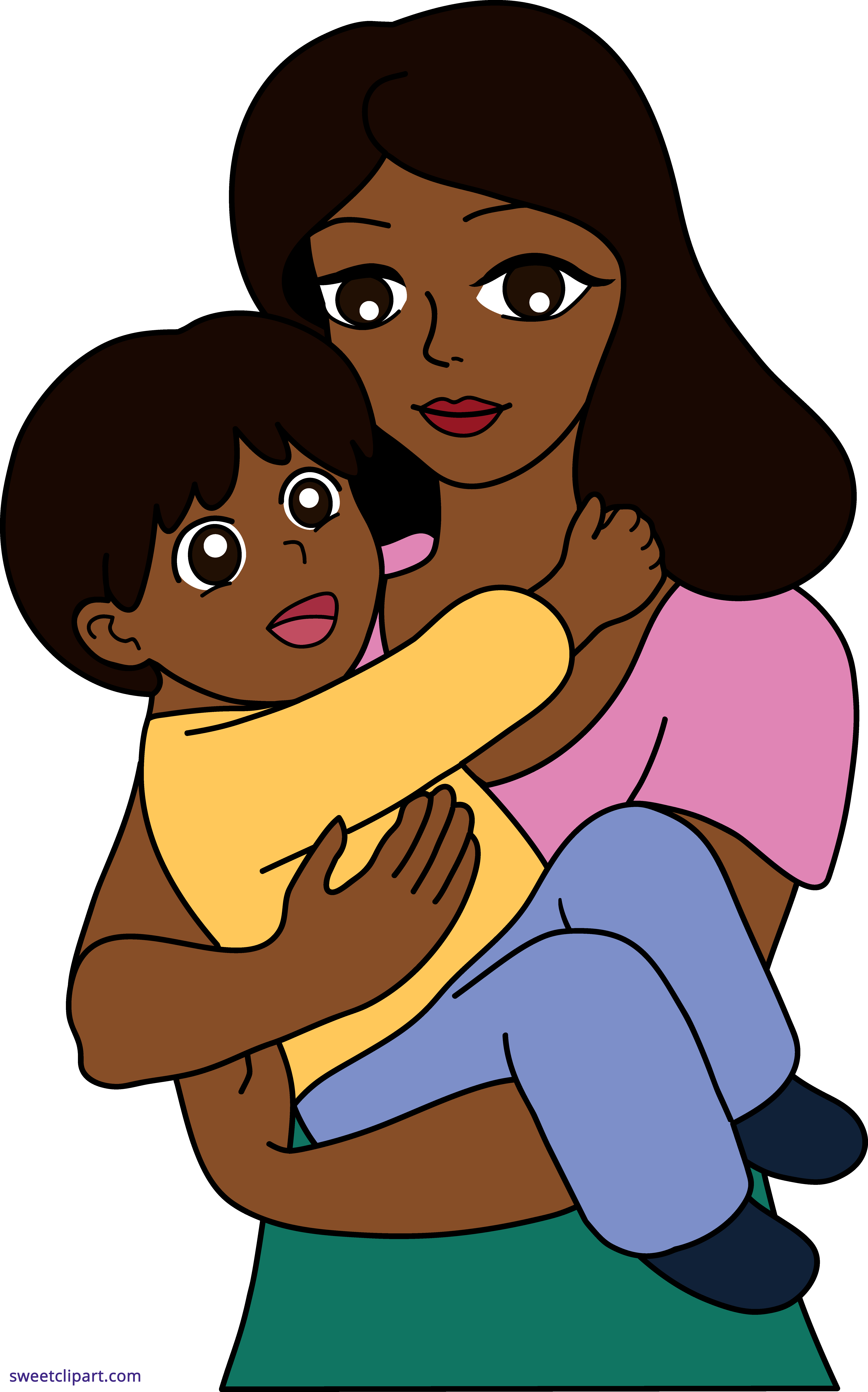 And child sweet clip. Female clipart mother