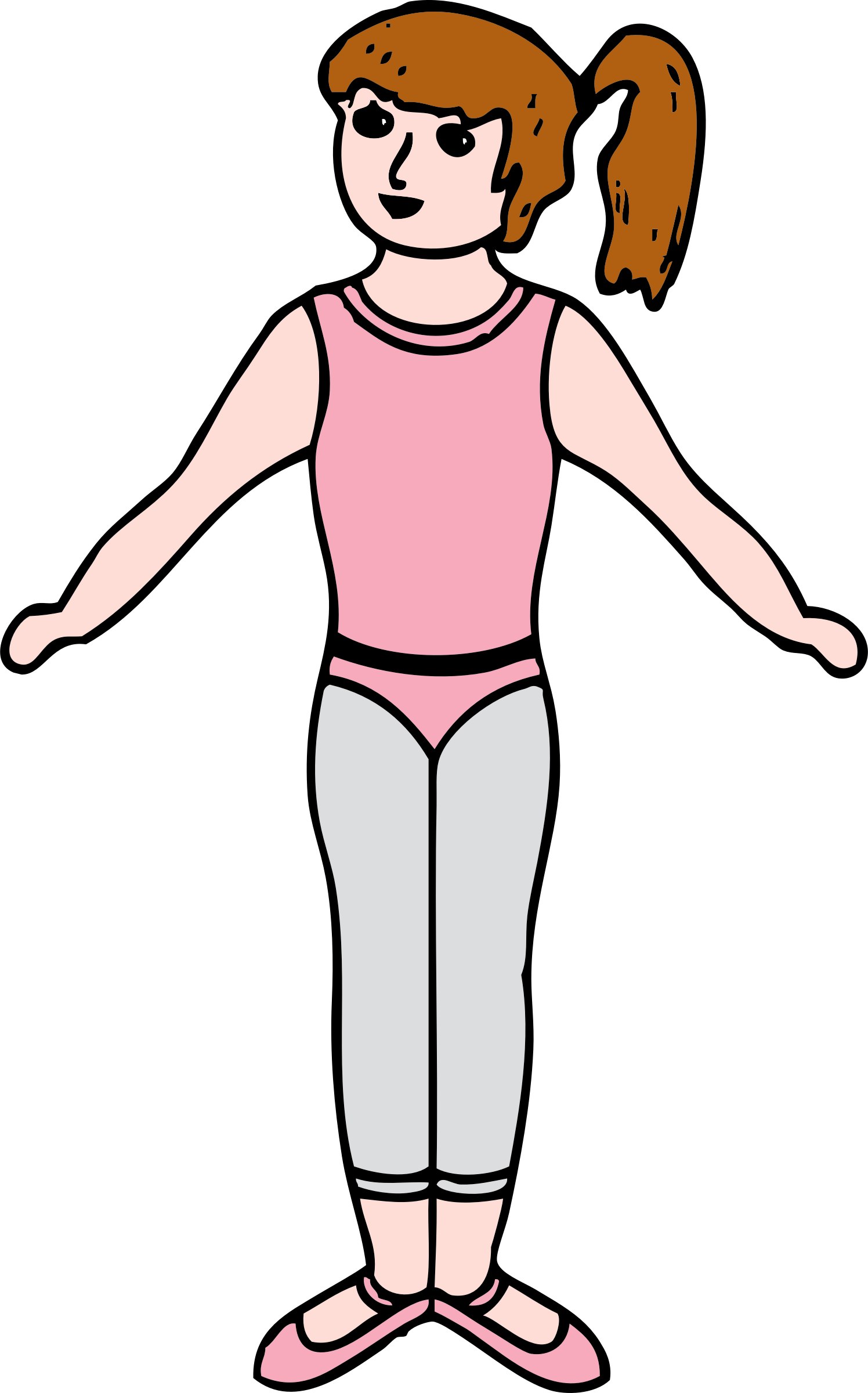 Female clipart standing. Ballet girl big image