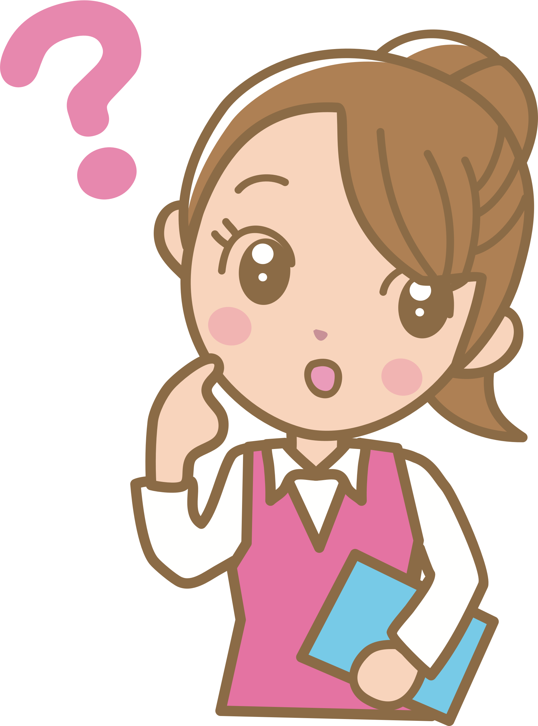 Female clipart thinking, Female thinking Transparent FREE for download