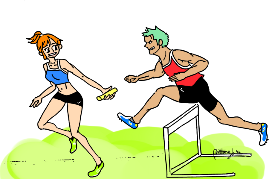 female clipart track and field
