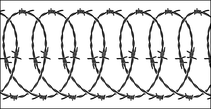 fence clipart barbed wire fence