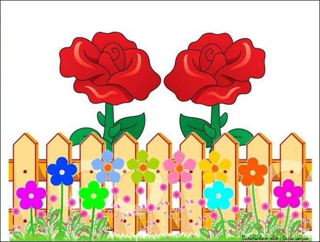 fence clipart flower bed