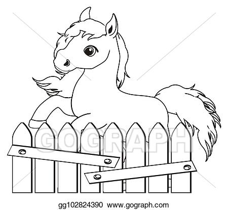 fence clipart horse fence