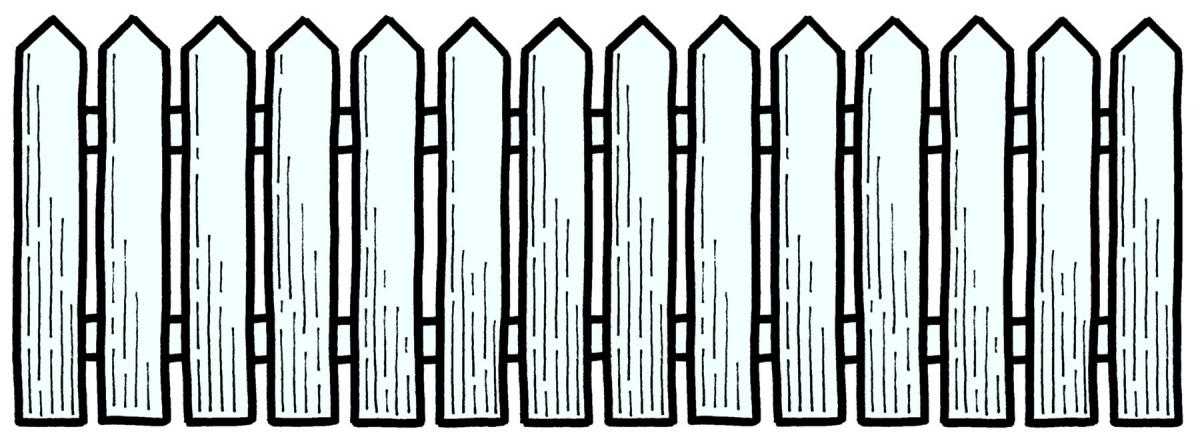 fence clipart outline