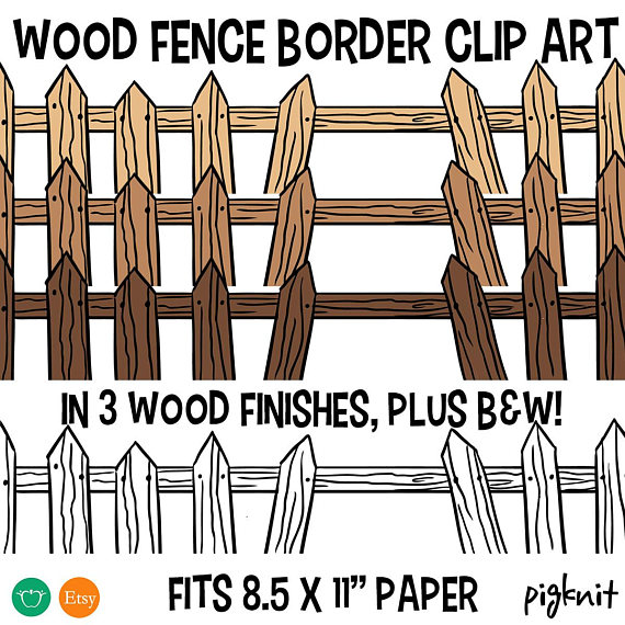 fence clipart paper