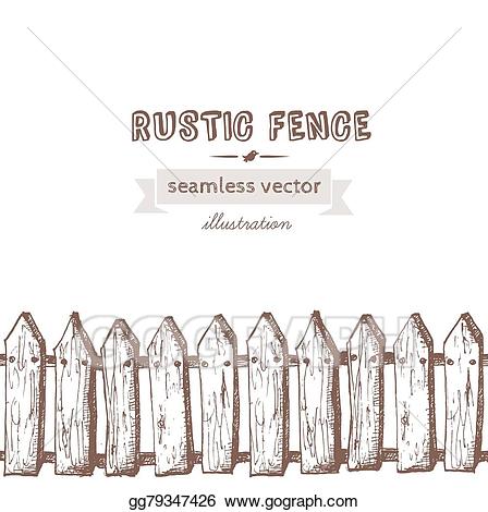 fence clipart rustic fence
