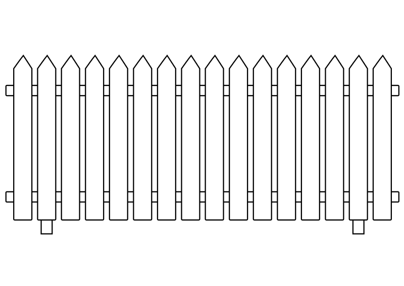 fencing clipart black and white
