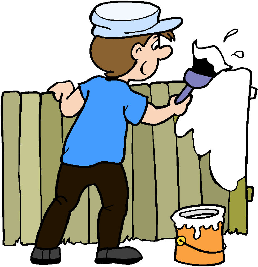 fencing clipart painting fence