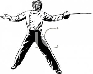 fencing clipart person