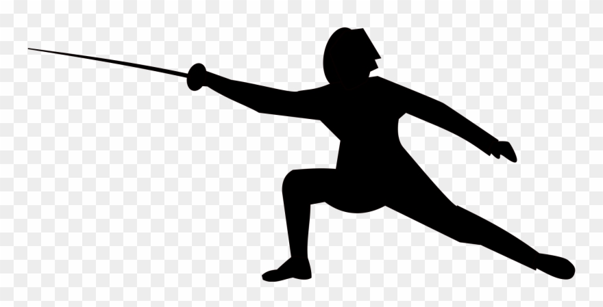fencing clipart silhouette