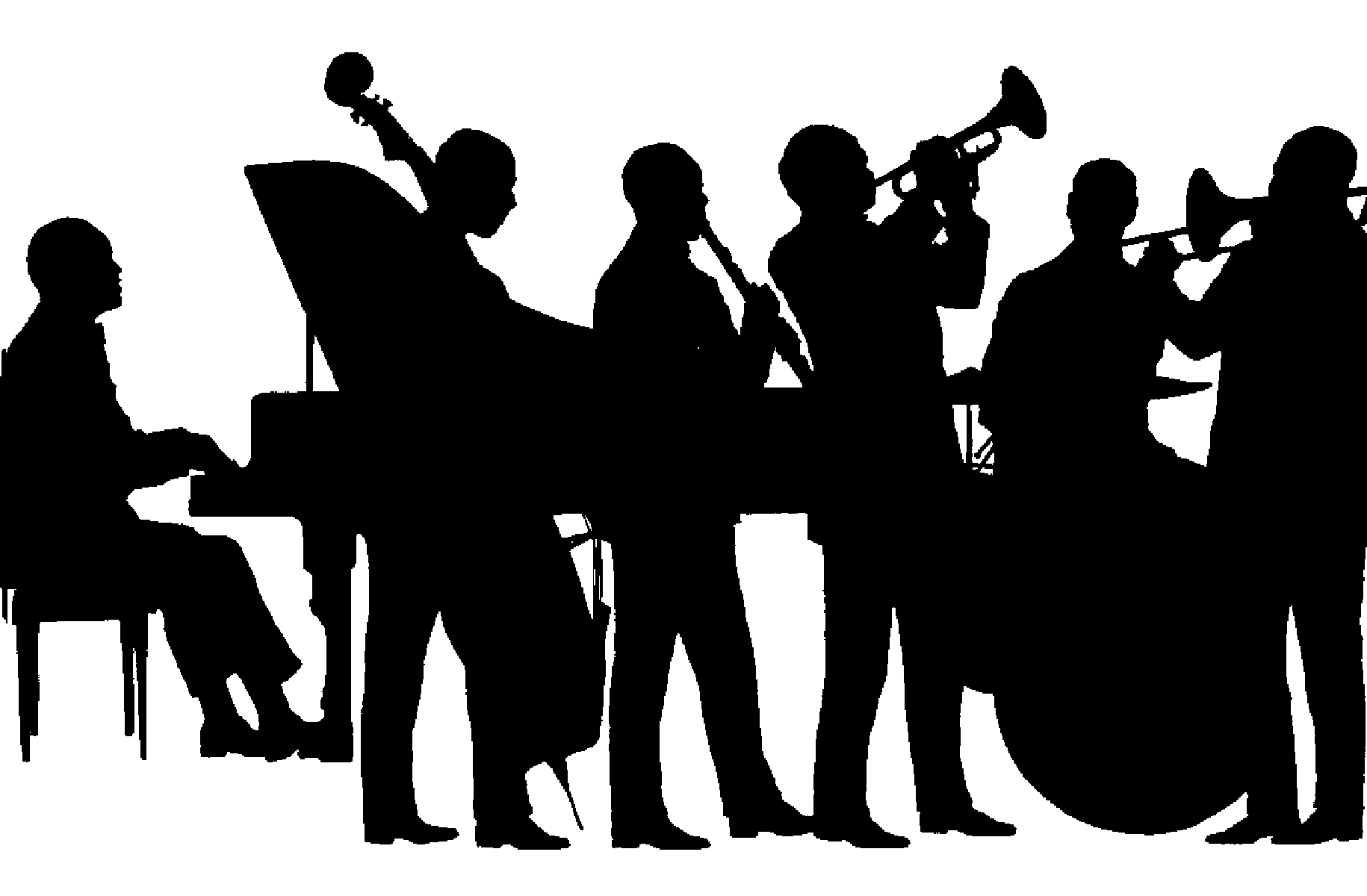 Orchestra clipart jazz band. Music in quotes 