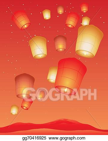 Vector art eps gg. Festival clipart lantern festival