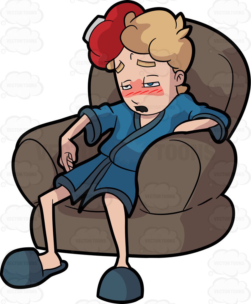 fever clipart ill man
