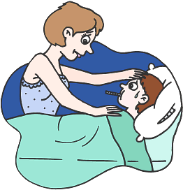 fever clipart poorly child