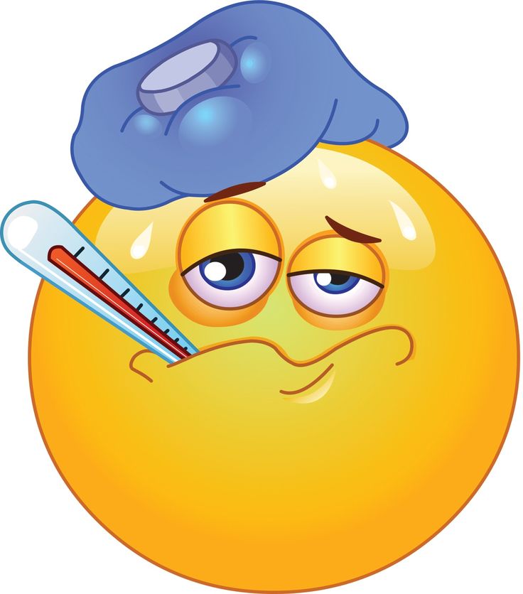 fever clipart sick face