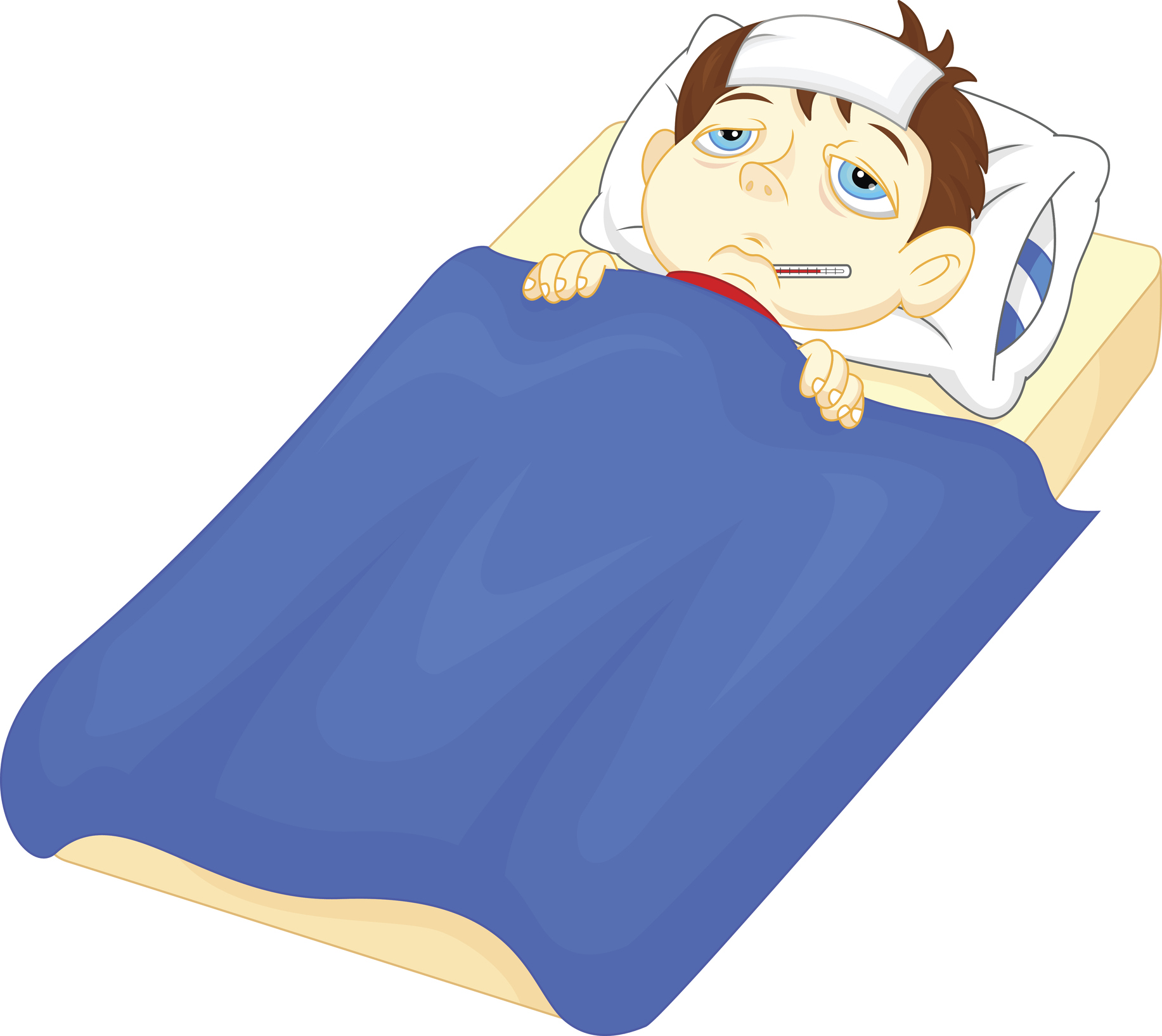 fever clipart sick note