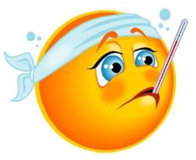 fever clipart sick note