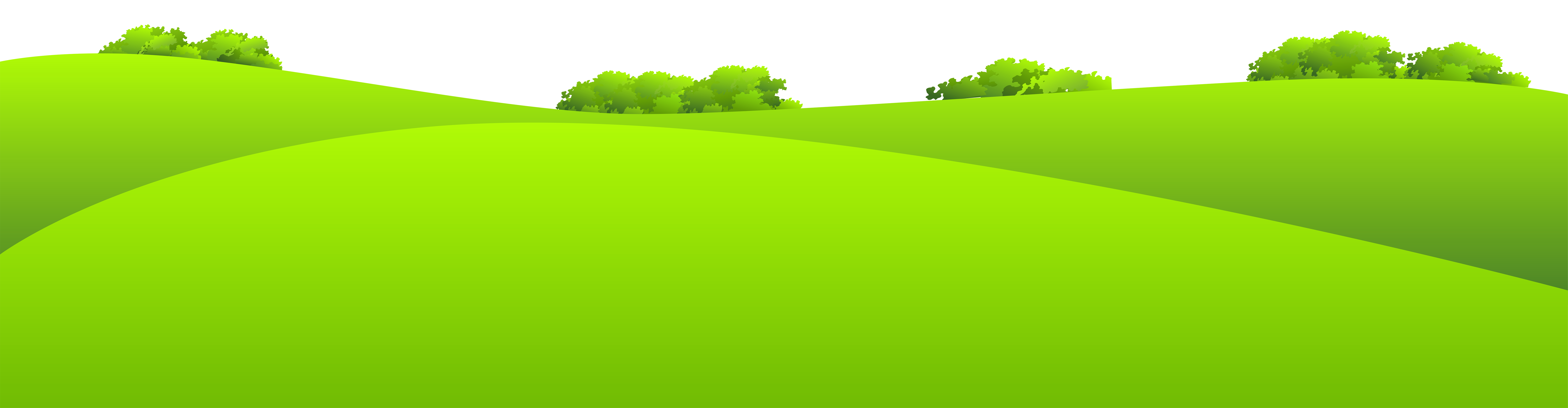 Green meadow with shrubs. Lake clipart lanscape