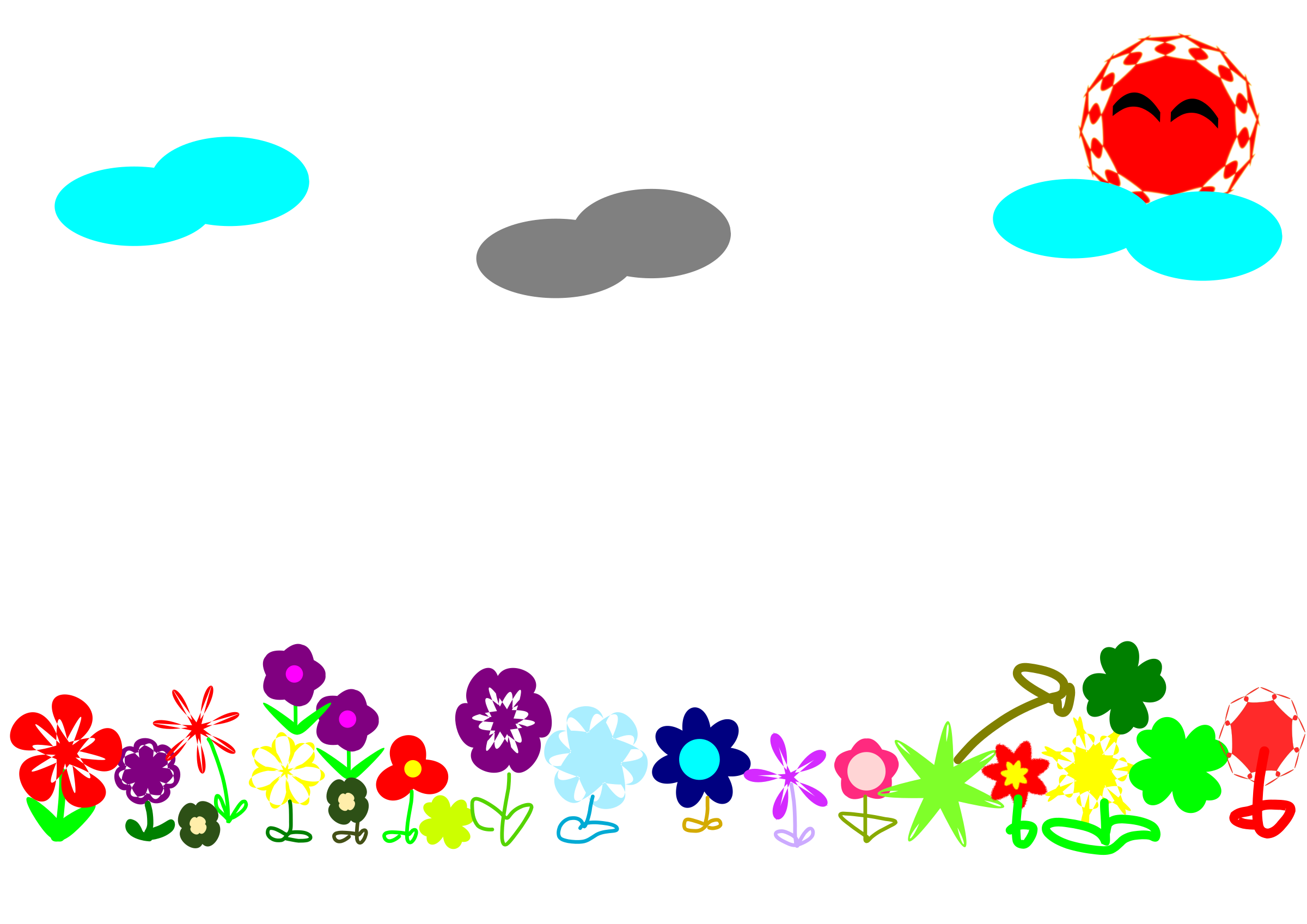 outside clipart field flower