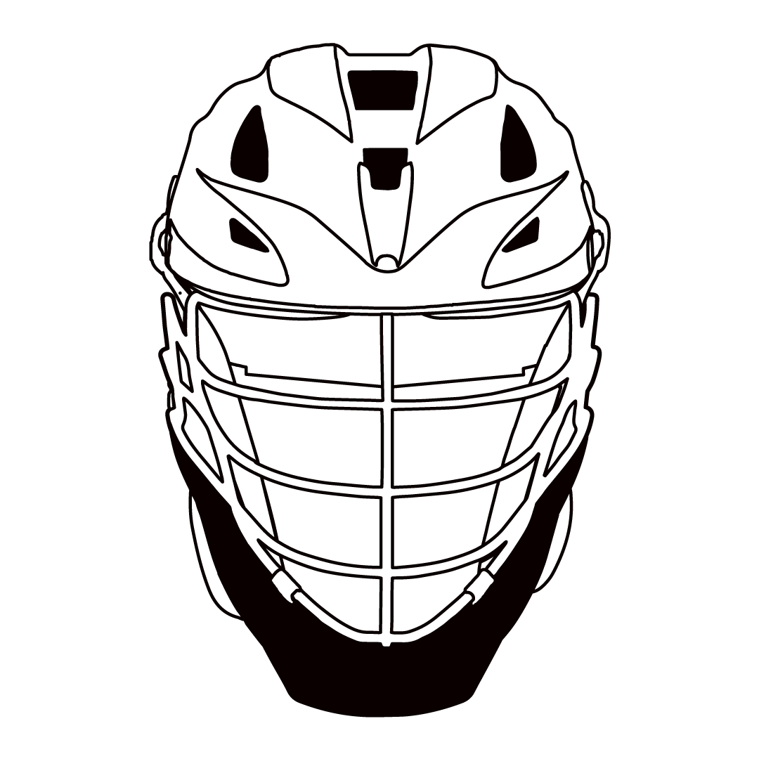Helmet clipart outline. Lacrosse drawing at getdrawings