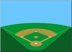 Field clipart overview. Clip art baseball color