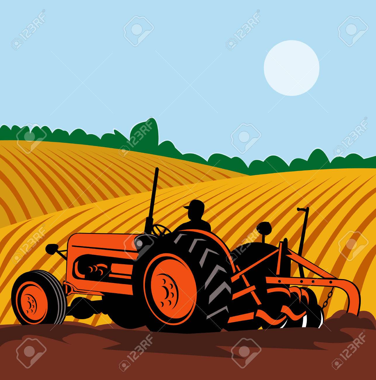 field clipart plowed field