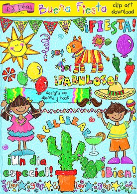Fiesta clipart classroom spanish. Crayon clip art with
