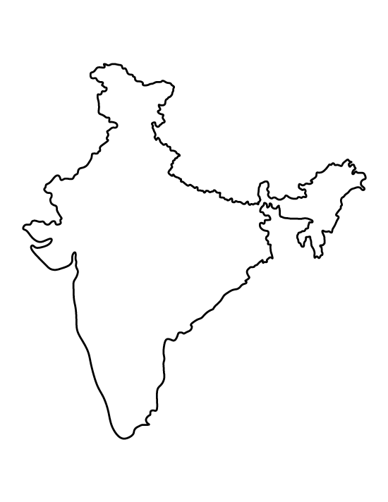 india clipart outline