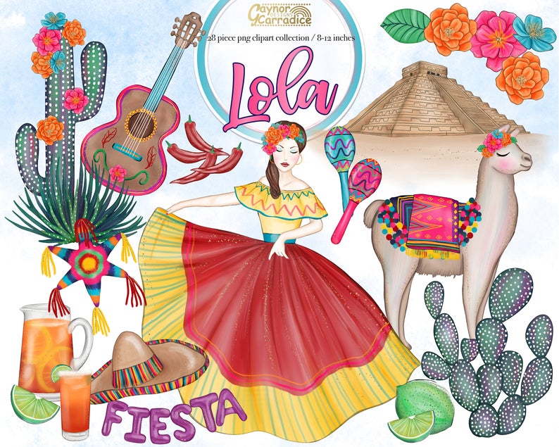 Fiesta clipart mexicanclip. Cinco de mayo piece