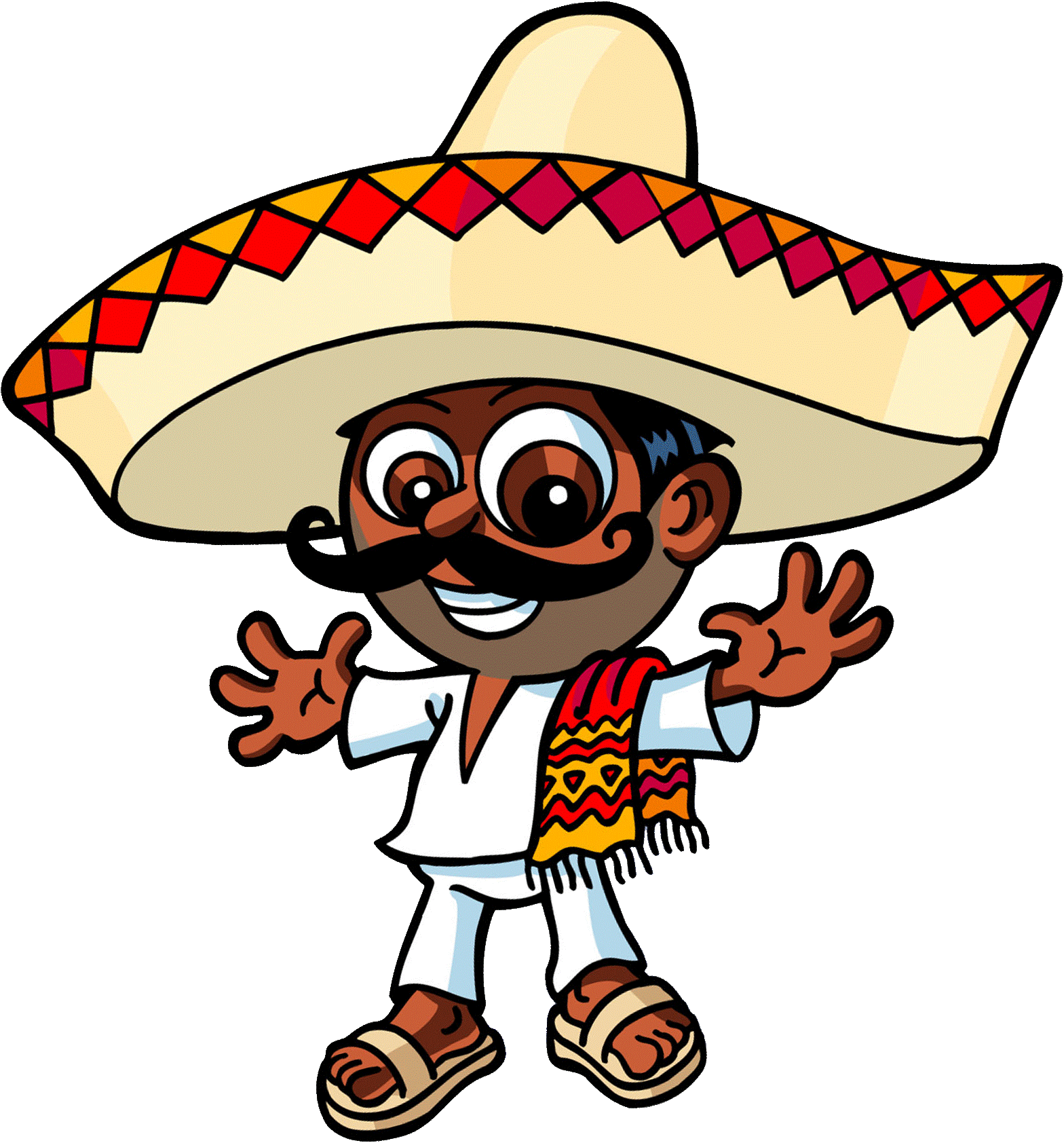 Images of mexican hats. Fiesta clipart people